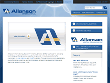 Tablet Screenshot of allanson.com